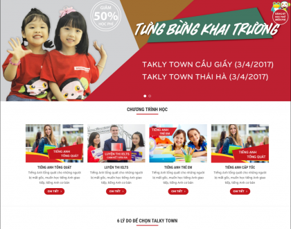 Thiết kế web trung tâm học tiếng anh chuyên nghiệp chuẩn seo